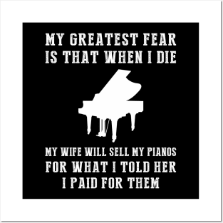 Tickling the Ivories & Truths: Hilarious Piano Owner's Lament Tee Posters and Art